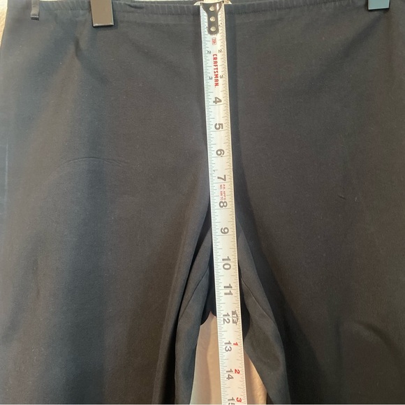Eileen Fisher Pants Womens Medium Black Straight Tapered Organic Cotton Stretch - Picture 7 of 9